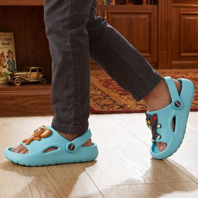 Boys Blue Slip-On Slide Sandals
