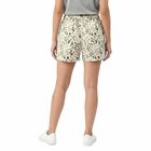 Women's Cream Regular Fit Floral Print Shorts, Off White, small