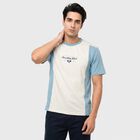 Men's Light Blue Round Neck Regular T-Shirt, स्काई ब्लू, small
