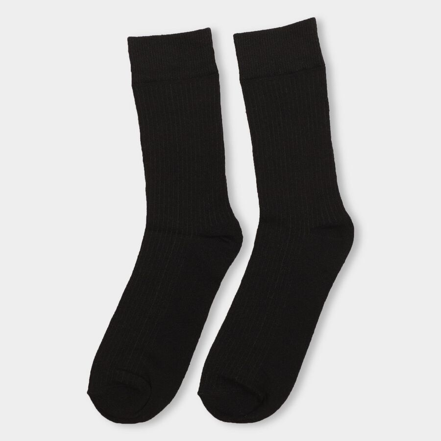 Men's Socks (Pack of 2), काला, large