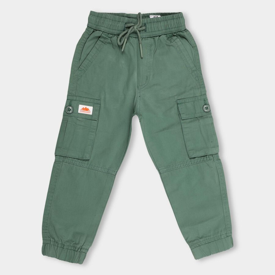 Boys' 100% Cotton Trousers , ओलिव, large image number null
