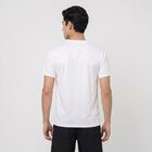 Men's White Round Neck Regular Drifit T-Shirt, Off White, small