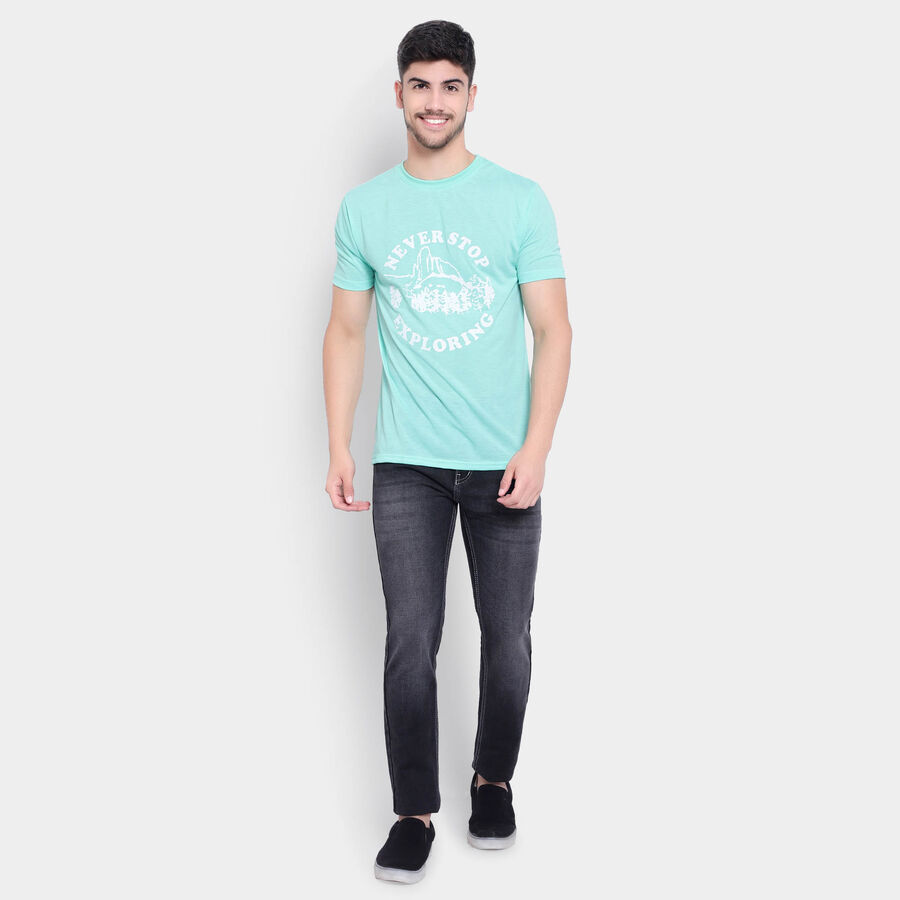 Round Neck T-Shirt, Light Green, large image number null