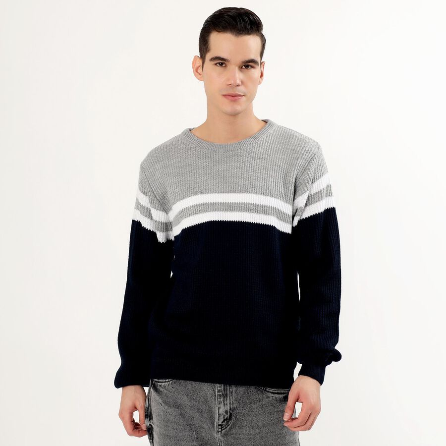 Men's Pullover, नेवी ब्लू, large image number null
