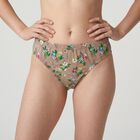 Women's Brown Regular Fit Floral Printed Panty, भूरा, small