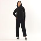 Women's Jet Black High Neck Casual Jacket, Black, small image number null