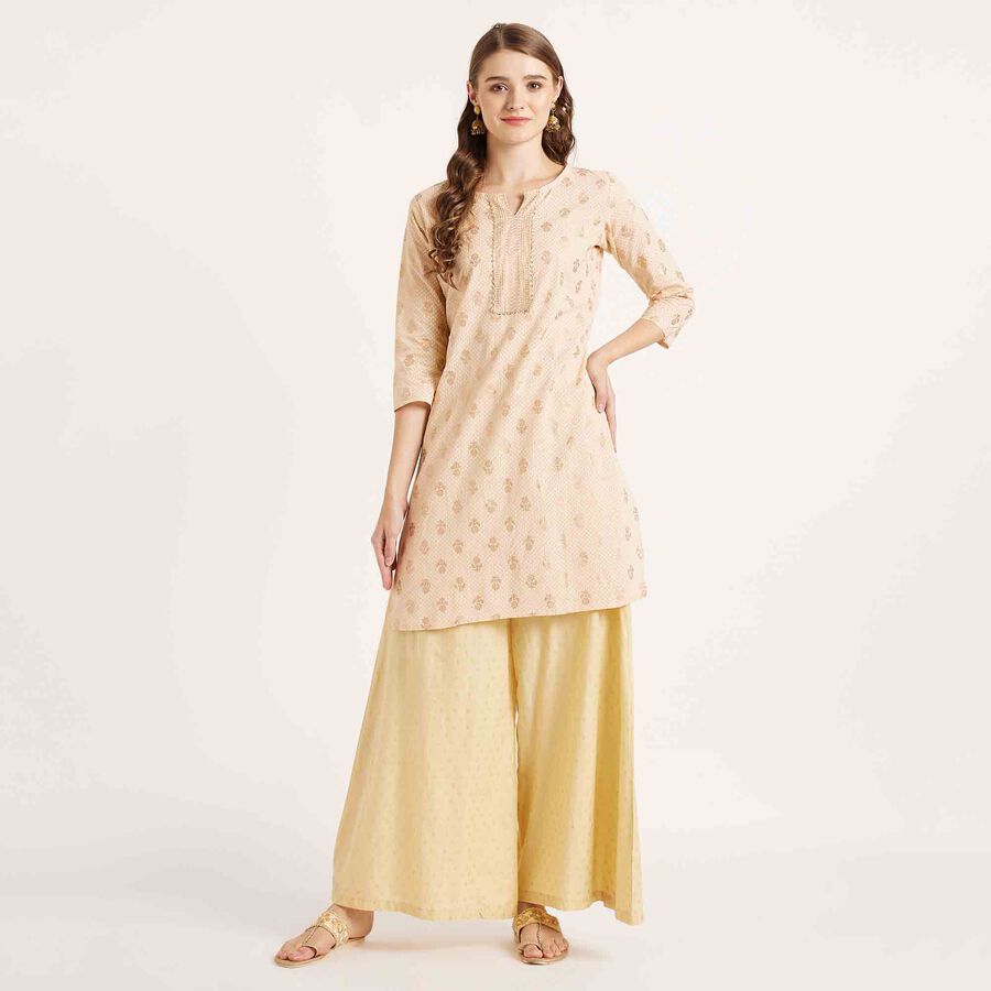 Printed Kurta, Beige, large image number null