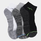 Men's Multicolour Regular Fit Ankle Length Socks Pack of 3, Black, small