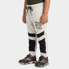 Boys Ecru Melange Jogger Graphic Printed Pyjama, Ecru Melange, small