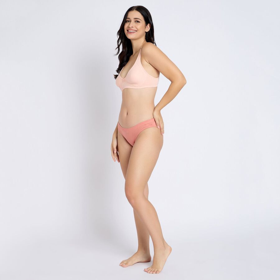 Ladies' 100% Cotton Panty, Pink, large image number null