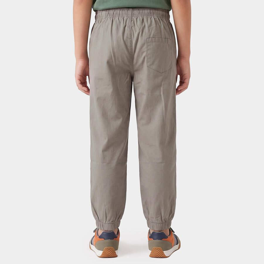 Boys Grey Jogger Trousers, Light Grey, large