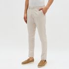 Men's 100% Cotton Slim Fit Casual Trousers, Silver, small image number null