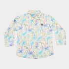 Infants Light Blue Cotton Collar Shirt, Light Blue, small