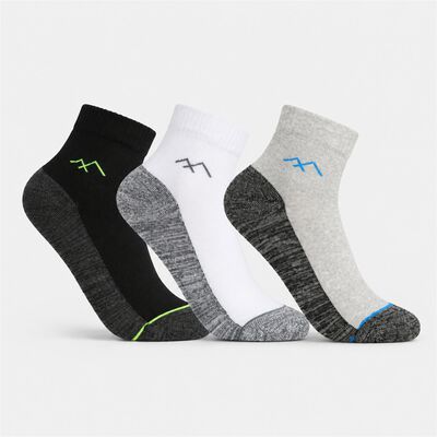 Men's Ankle Length Pack of 3 Socks ( Grey, Black, White )