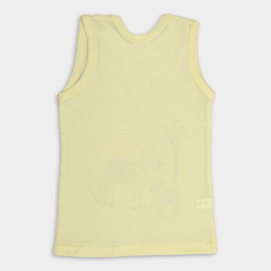 Infants' 100% Cotton Vest, Yellow, large