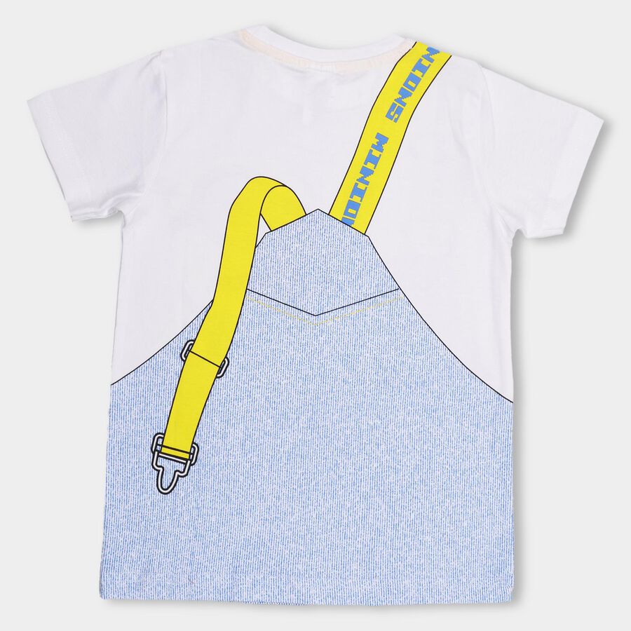 Boys' Half Sleeves T-Shirt, सफ़ेद, large image number null