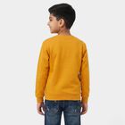 Boys' Mustard Crew Neck Pullover Sweatshirt, Mustard, small