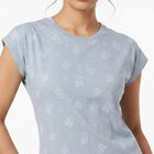 Women's Light Blue Round Neck Regular T-Shirt, Light Blue, small