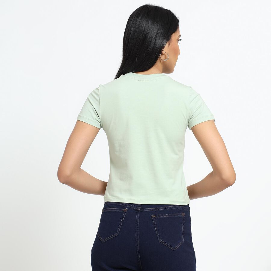 Ladies' Round Neck T-Shirt, Light Green, large image number null