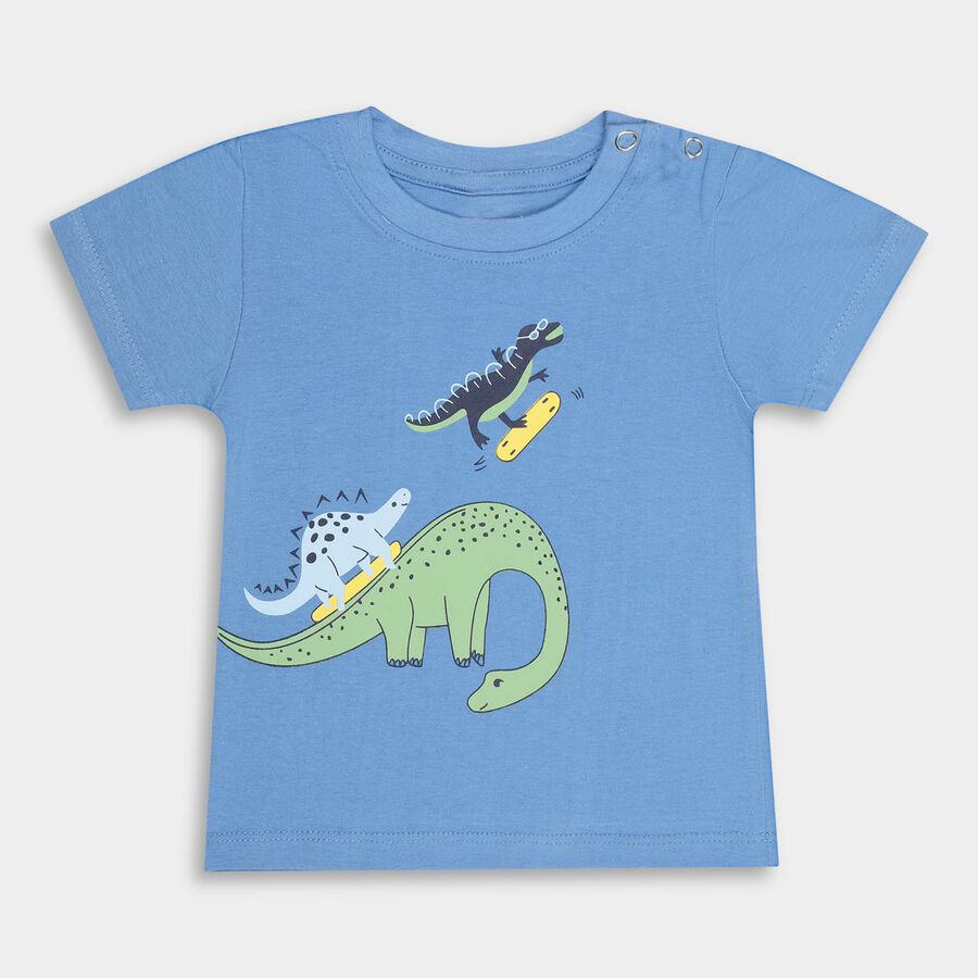 Infants' 100% Cotton T-Shirt, Mid Blue, large