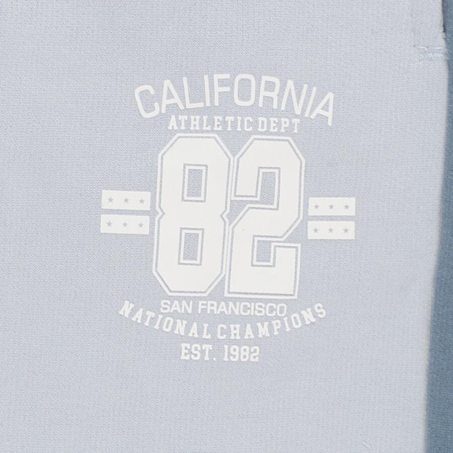 Boys Light Powder Blue Color-Blocked Jogger Pyjama, हल्का नीला, large image number null
