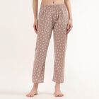 Women's Lilac Regular Fit Polka Dot Printed Pyjama, लाइलेक, small