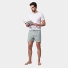 Men's Green Classic Fit Striped Boxers, Dark Green, small