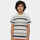 Boys' Light Green Crew Neck Graphic Printed T-Shirt, हल्का हरा, small