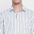 Cotton Stripes Casual Shirt, White, small image number null