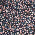 Girls' Black Floral Printed Full-Length Cotton Blend Legging, Black, small image number null