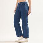 Women's Deep Steel Blue Straight Fit Jeans, Mid Blue, small image number null