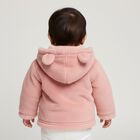 Infants Light Pink Hooded Casual Sweatshirt, हल्का गुलाबी, small image number null