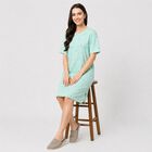Women's Mint Green Round Neck T-Shirt Style Nighty, Light Green, small