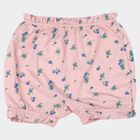 Girls Pink Regular Fit Floral Bloomer, हल्का गुलाबी, small