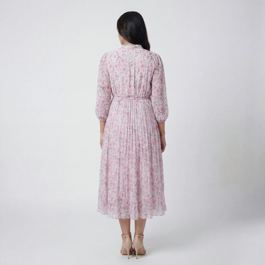Women's Pink Classic Midi Dress, Pink, large