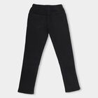 Boys Jet Black Regular Fit Elastic Waist Jeans, Black, small image number null