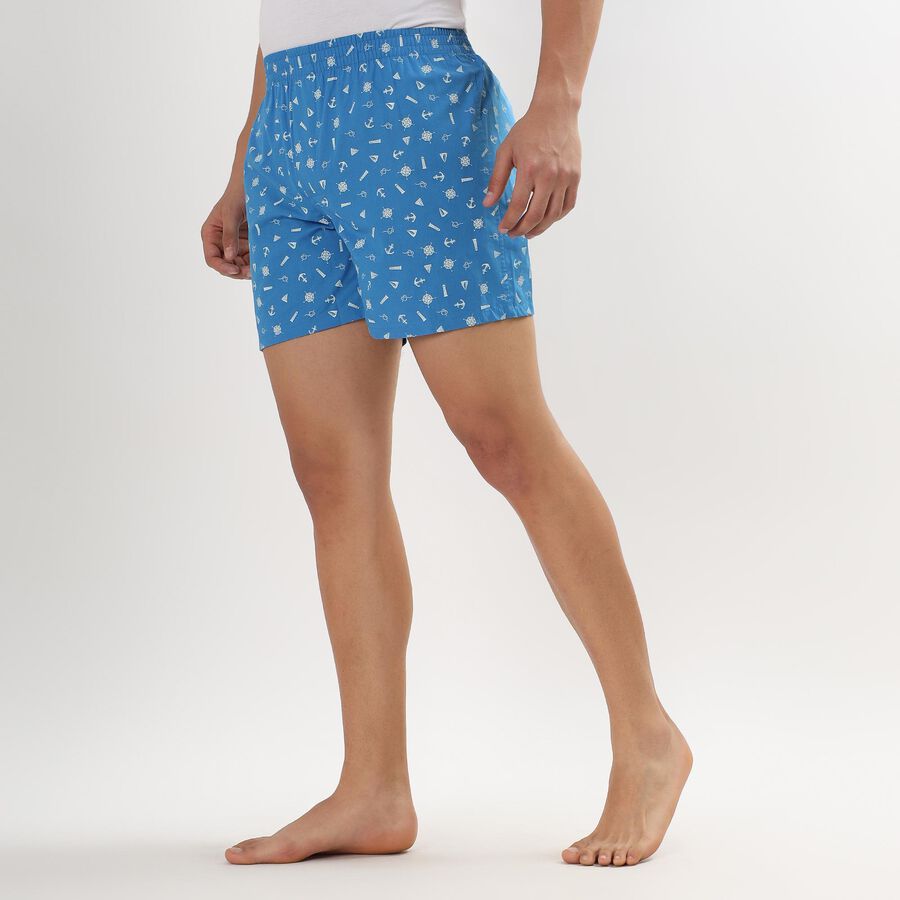 Men's 100% Cotton Boxers , Mid Blue, large image number null