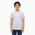 Boys Light Blue Crew Neck Casual T-Shirt, Light Blue, small image number null