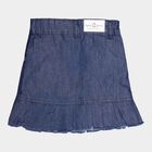 Girls Solid A Line Skirt, Dark Blue, small image number null