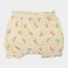 Girls' Yellow Regular Fit Printed Bloomer, पीला, small