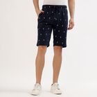 Men's Deep Navy Blue Regular Fit Flamingo Print Jamaican Shorts&nbsp;, Navy Blue, small