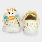 Girls' Yellow Velcro Strap Casual Sneakers, Yellow, small