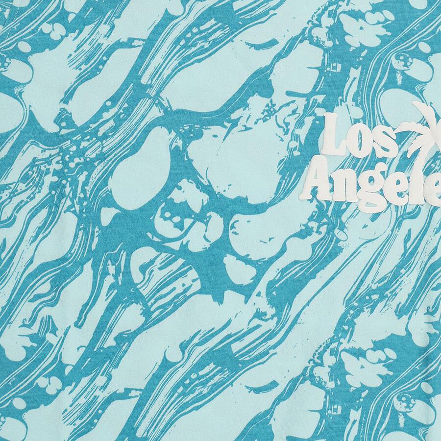 Boys Light Blue Cotton Crew Neck Casual T-Shirt, Light Blue, large image number null