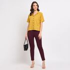Ladies' 100% Cotton Shirt, Mustard, small image number null