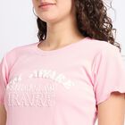 Ladies' Round Neck T-Shirt, Pink, small