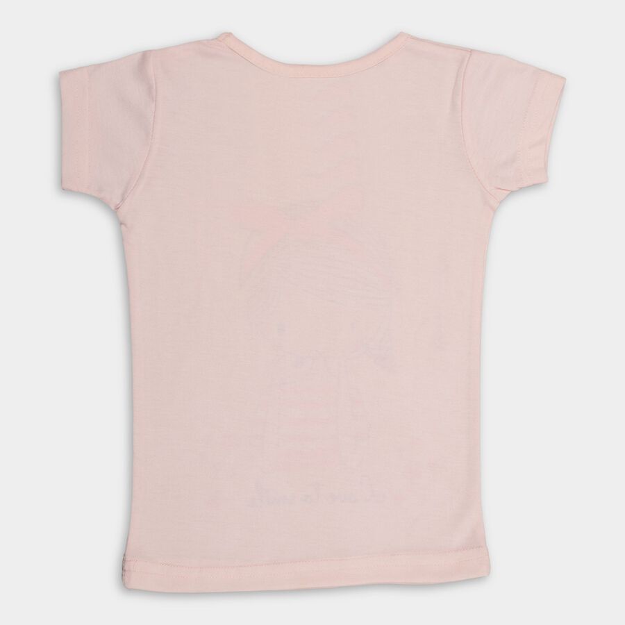 Girls' T-Shirt, पीच, large image number null