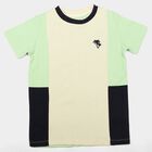 Boys Beige Organic Cotton Crew Neck Regular Boys T-Shirt, Beige, small