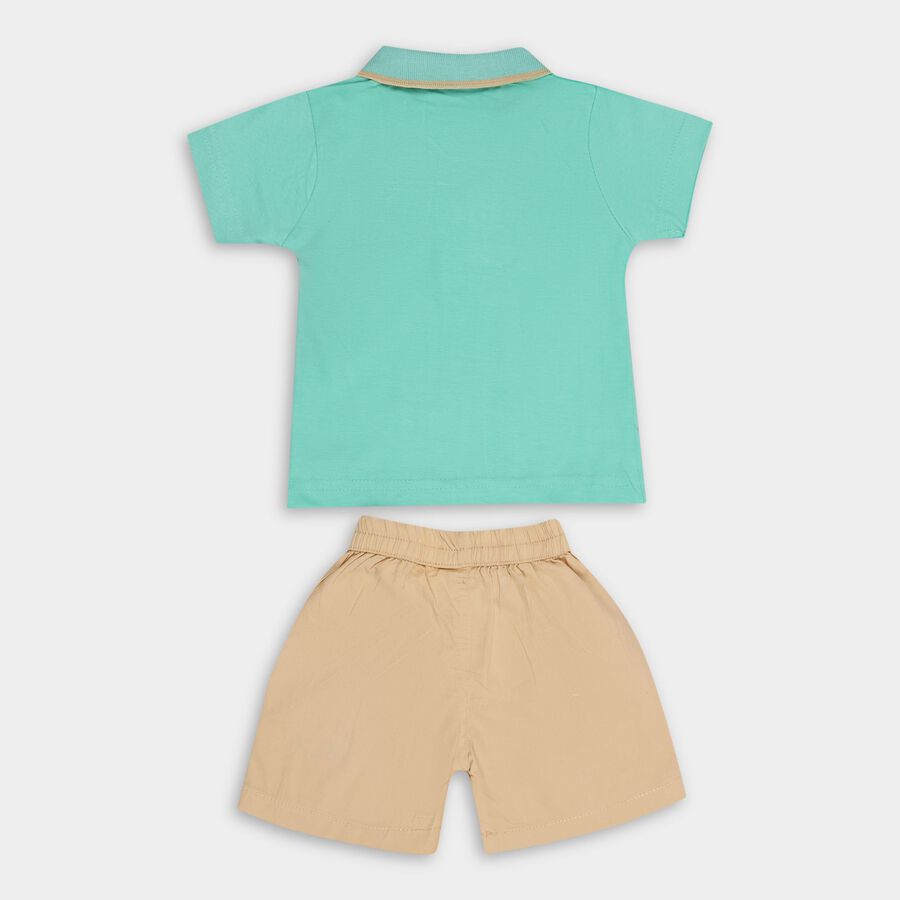 Infant Boys' 100% Cotton Baba Suit, Light Green, large image number null