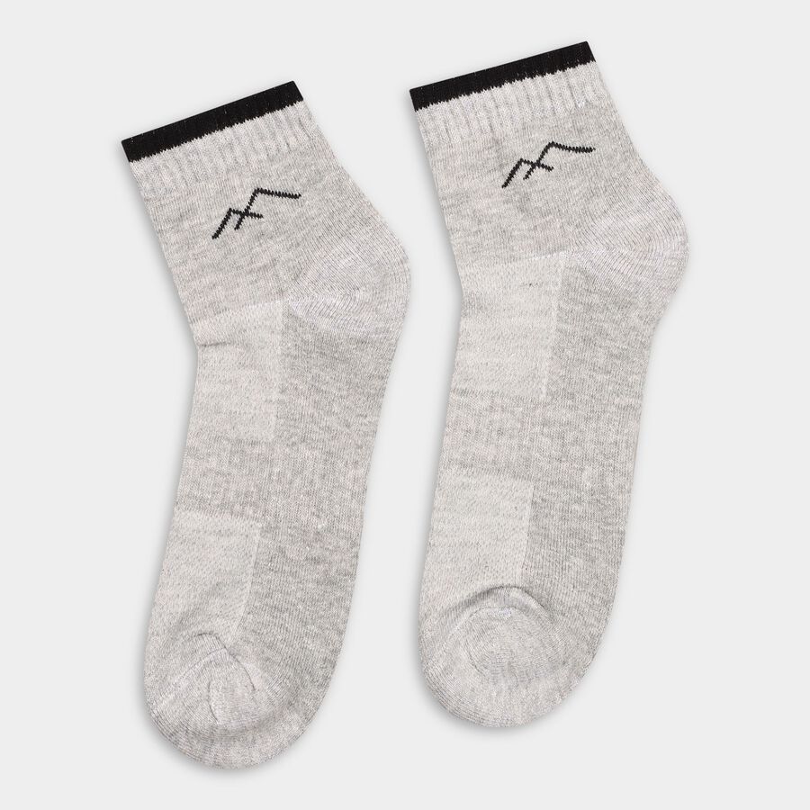 Men's Socks (Pack of 3), काला, large