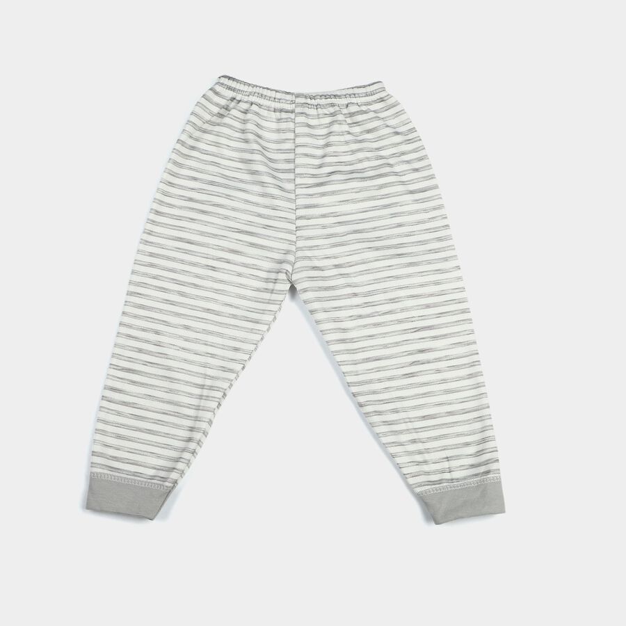 Infants Charcoal Striped Jogger Fit Pyjama, चारकोल, large